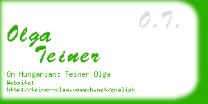 olga teiner business card